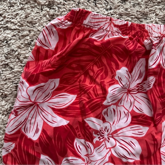 Vintage Sag Harbor Red Tropical Floral Capri Pants Women’s Size 8 Summer Cruise - Picture 10 of 16